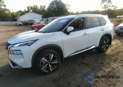 2021 Nissan Rogue Platinum Intelligent Awd z USA, uszkodzony, nr VIN JN8AT3DD8MW304078